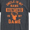 Men's - Instant Message - Uncle Is My Name Hunting My Game Short Sleeve Graphic T-Shirt - 2 of 4
