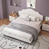 KWPZQEB Platform Bed Upholstered Bed Frame with Adjustable Headboard and Wooden Slats Support, Fully Upholstered Mattress Foundation - 3 of 4