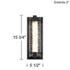 Possini Euro Design Possini Euro Glacier 15 3/4"H Black LED Outdoor Wall Light Set of 2 - 4 of 4