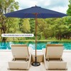Costway 10FT Patio Wooden Market Table Umbrella Pulley with 8 Bamboo Ribs Sunshade Canopy Coffee/Gray/Navy/Wine/Beige - 4 of 4
