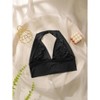 Paaaawaters Women's Deep V Neck Front Button Halter Bra Sexy Strapless Backless Breathable Bra - 4 of 4