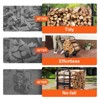 VEVOR Firewood Log Cart, 250 lbs Load Capacity, Outdoor and Indoor Wood Rack Storage Mover with Pneumatic Rubber Wheels, Black - 4 of 4