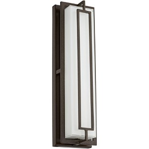 Possini Euro Design Belfonte Industrial Modern Wall Light Sconce Rich Bronze Hardwire 4 1/2" Fixture LED White Glass for Bedroom Bathroom Vanity House - 1 of 4