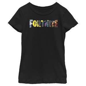 Girl's Fortnite Logo Character Fill T-Shirt - 1 of 4