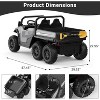 24V 4WD 6-Wheel Electric Dump Truck for Kids with Remote Control, 2 Seater, LED Lights & Music Player – Ages 3+ - 3 of 4