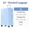 Lyngins 24 Inch Hardside Luggages with Spinner Wheels,TSA Lock,TPE Reinforced Handles,Expandable Suitcases for  Weekend Trip,Travel - 3 of 4