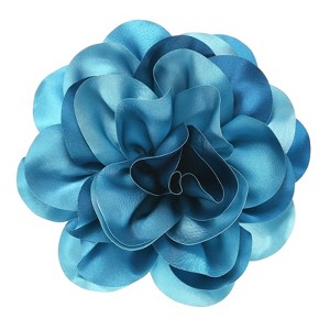Unique Bargains Alloy Satin Fabric Big Rose Flower Dainty Brooches & Pins 1 Pc - 1 of 4