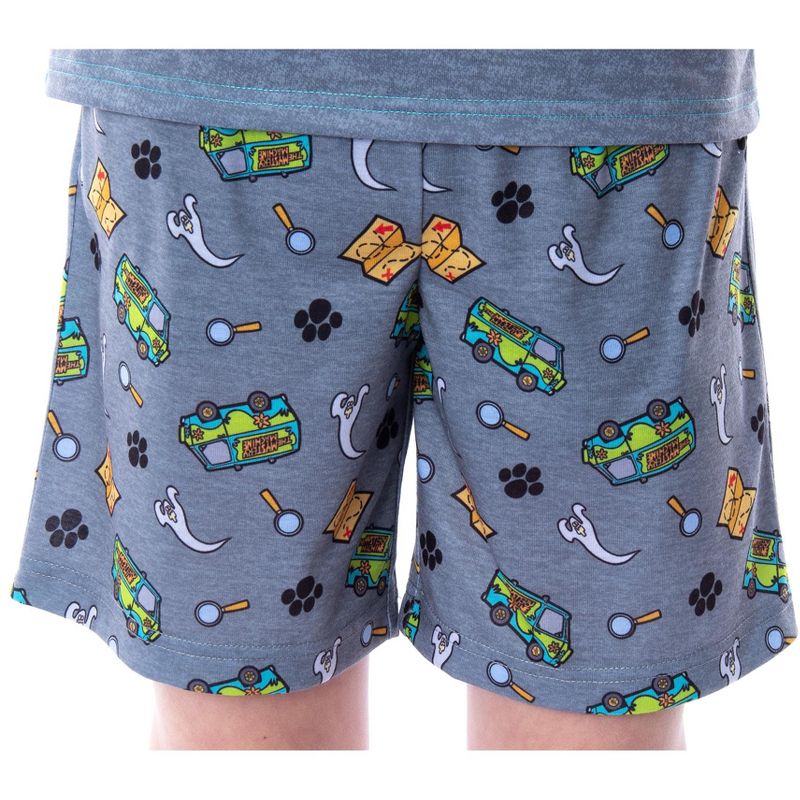 Scooby Doo Boy's Pajamas Mystery Machine Shirt and Shorts 2 PC Pajama Set, 4 of 5