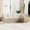 vidaXL Garden Sofa Set Beige PE Rattan Standard Modular - 2 of 4