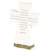 Dicksons We Welcome You Into Our Home Woodgrain Base Engraved Decorative White 6 x 3 Resin Tabletop Cross - 2 of 2