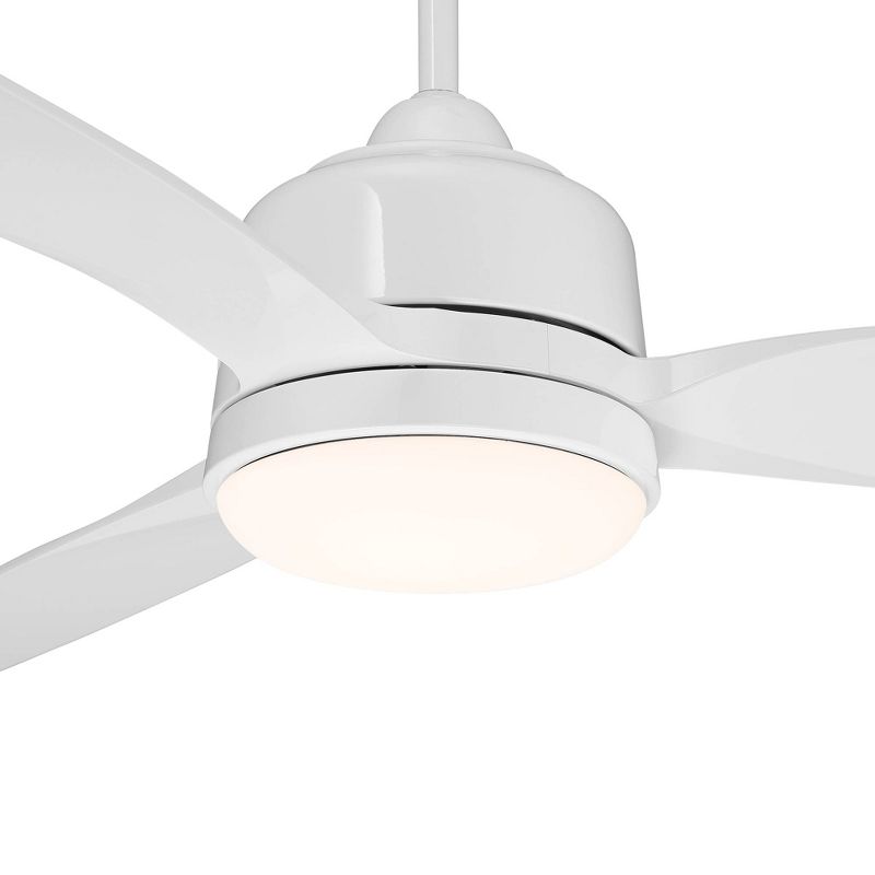 54" Casa Vieja Tres Aurora Modern Indoor Outdoor Ceiling Fan with Dimmable LED Light Remote White Opal Diffuser Wet Rated for Patio Exterior House, 3 of 10