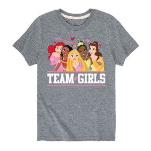 Girls' - Disney Princess - Team Girls Short Sleeve Graphic T-Shirt - 1 of 4