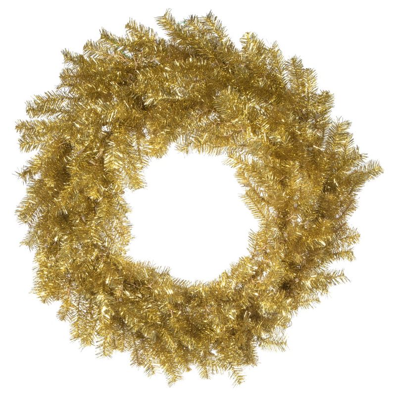 Vickerman Artificial Gold/Silver Tinsel Wreath, 1 of 8