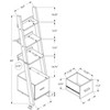 TOAOTBNBO 4-Tier Ladder Bookshelves with 2 Storage Drawers, Standing Bookcase with Metal Handles Tall Open Book Shelf for Small Homes - 4 of 4