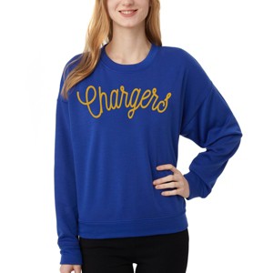 NFL Los Angeles Chargers Women's Long Sleeve Crew Neck Fleece - 1 of 3
