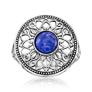 Ross-Simons Lapis Filigree Ring in Sterling Silver - 1 of 4