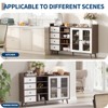 Open Racks & 4 Drawers, Farmhouse Sideboard Buffet Cabine，for Dining Room， - 4 of 4