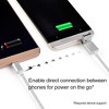 SilverStone Technology  2 in 1 Micro-USB combo USB-A to Micro-B cable 1 meter(3.3ft) OTG function with Nylon Braided and aluminum shell Silver - 3 of 4