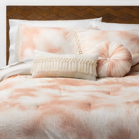 King 5pc Tanna Tie Dye Comforter Set Peach - Opalhouse™