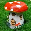 Vynxaria 13.4" Mushroom House Garden Stool, Oversized Resin Sculpture - Fairy Forest Design, Weather-Indoor Outdoor Courtyard, Lawn, Home Decor - 3 of 4