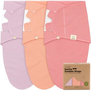 3pk Soothe Wren Swaddle Sleep Sacks, Organic Newborn Swaddles Wrap 0-3 Months, Soft Baby Wearable Blanket - 1 of 4