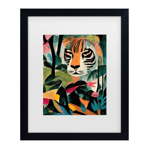 Trademark Fine Art - Treechild Jungle Tiger Matted Framed Art - image 1 of 4