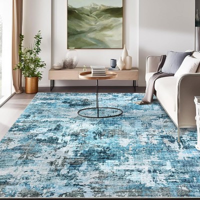 Runner Rug, Vintage Abstract Washable Hallway Runners for Kitchen Laundry Room, Ultra-Thin Soft Non-Slip Rug Runners for Entryway Bedroom