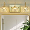DAKAFUL Crystal Bathroom Vanity Light, Vanity Fixtures with Clear Textured Shades,Wall Sconce Over Mirror,for Bedroom/home decor - 2 of 4