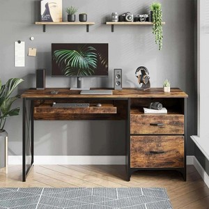 Bestier Computer Desk with Keyboard Tray & Drawers - 1 of 4