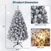 Artificial Christmas Tree with Warm White Lights, Realistic Flocked Material, with Metal Hinges and Foldable Base, for Home,Office Decoration - 4 of 4