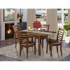 HomeStock 5-Pc Mahogany Finish Solid Wood Top - Dining Room Set - Seats 4 - 2 of 4