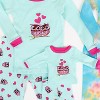 Leveret Girls Cotton Pajamas with Matching Doll Outfit – 2 Pack – Owl & Rainbow Unicorn - 2 of 4