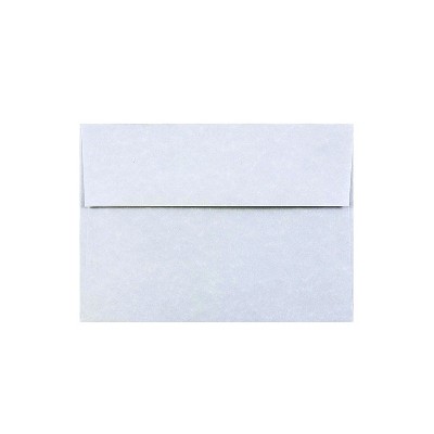 JAM Paper A7 Parchment Invitation Envelopes 5.25 x 7.25 Blue Recycled 10379