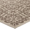Modway Ariana Vintage Floral Trellis 8x10 Area Rug – Indoor/Outdoor Rug in Light & Dark Beige, Weather-Resistant Weave - 3 of 4