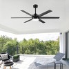 Airsurfer 60"/65" Matte Black LED Ceiling Fan with Remote, 6-Speed Reversible Motor, 3-Color Light & Memory Function - 2 of 4