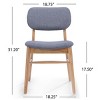 Set of 2 Mid-Century Modern Upholstered Dining Chairs with Comfortable Backrest, Wood Side Chairs for Kitchen or Dining Room – The Pop Home - 3 of 4
