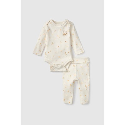 Baby 2pc Little Snoopy Halloween Long Sleeve Bodysuit & Bottom Set - White