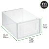 mDesign Plastic Stackable Closet Shoe Storage Box, Side Opening - image 4 of 4