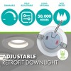 Simply Conserve 8 in. Selectable CCT Canless Integrated LED Retrofit White Recessed Light with Selectable Lumen CEC Compliant (4-Pack) - 3 of 4