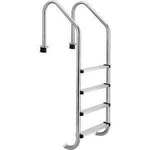 Heavy-Duty 304 Stainless Steel Pool Ladder with Handrails, Durable Swimming Pool Steps for Above Ground Pools, Safety and Stability Enhanced Design - 1 of 4