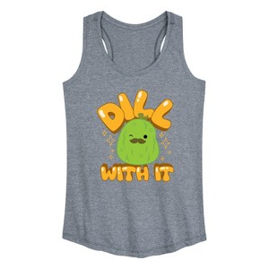 Women's - Squishmallows - Dill With It Charles Pickle Graphic Racerback Tank - 1 of 4