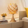 C Cattleya 10.25in. 1-Light Plug-in Pine Cone Wood Table Lamp for Bedroom Living Room - 2 of 4