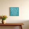 Slickblue Funny Golf Quote Wood Sign – Tragedies and Miracles – 7x7 Rustic Wall or Shelf Decor, Color Options - 2 of 3