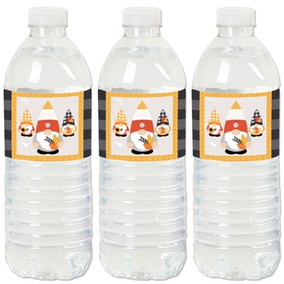 Big Dot of Happiness Fall Gnomes - Autumn Harvest Party Water Bottle Sticker Labels - Set of 20