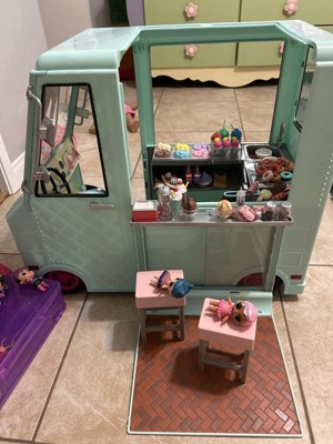 Our Generation Sweet Stop Ice Cream Truck With Electronics For 18 Dolls Light Blue Target