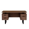 Home office computer desk with drawers/hanging letter sized documents, 59 inch writing and learning desk with drawers - 3 of 4