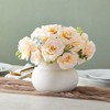 Bright Creations 50 Pack Champagne Roses Artificial Flowers Bulk, 3" Stemless Silk Roses, Real-Looking Fake Flower Heads for Crafts - 2 of 4
