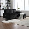 77" Chenille L-Shaped 3-Seater Sectional Sofa with Storage Ottoman - 3 of 4