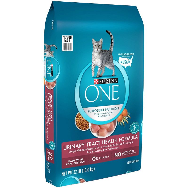 Purina ONE Urinary Tract Health Formula Natural Chicken Flavor Dry Cat Food - 22lbs, 5 of 9