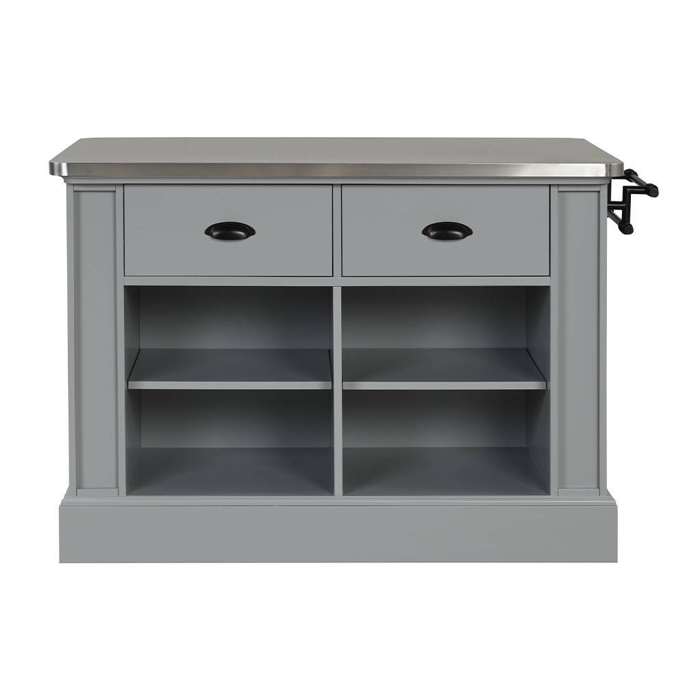 Acme Furniture Urrur Kitchen Island Gray Finish
